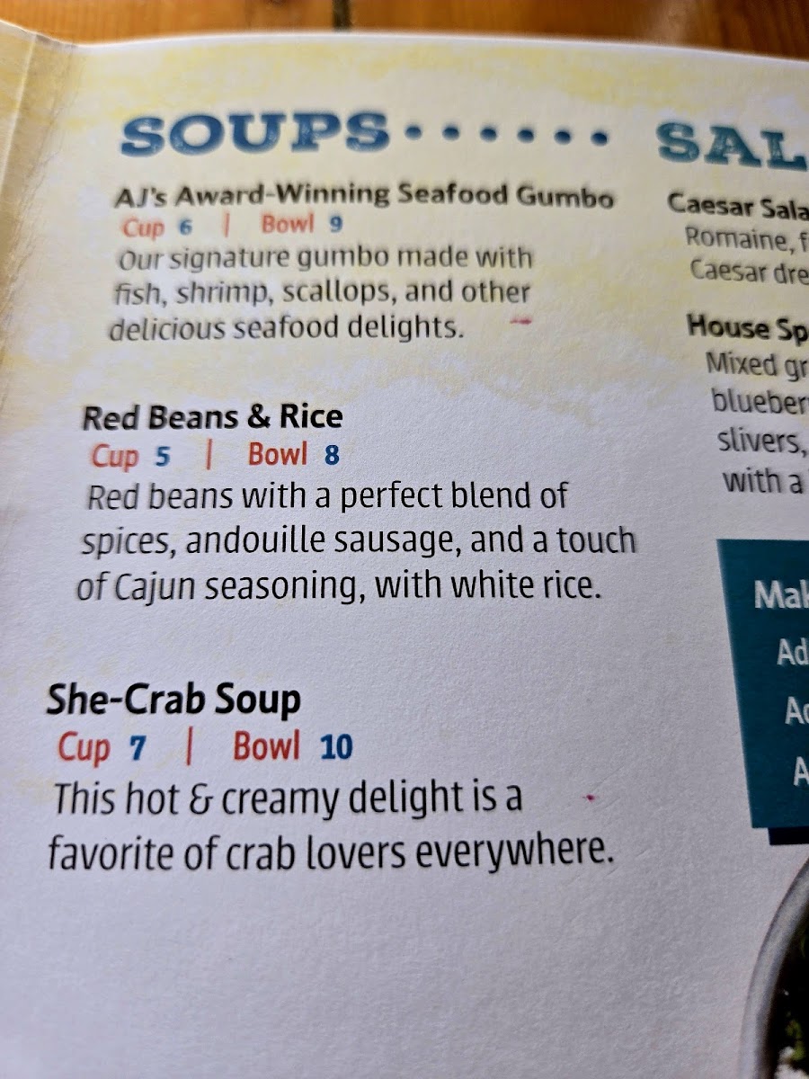 Menu Aj’S Seafood & Oyster Bar-8